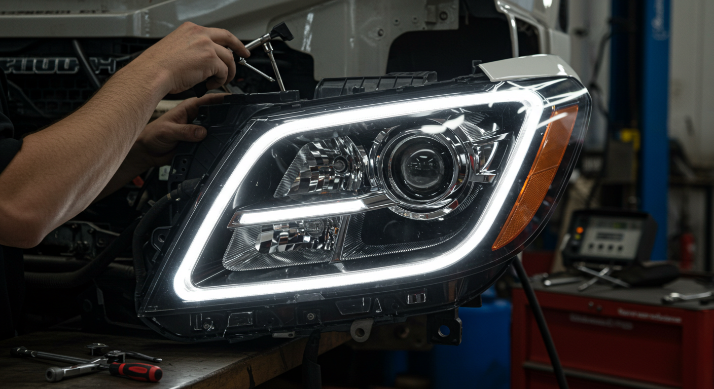 reparación faros led coche con sellado profesional