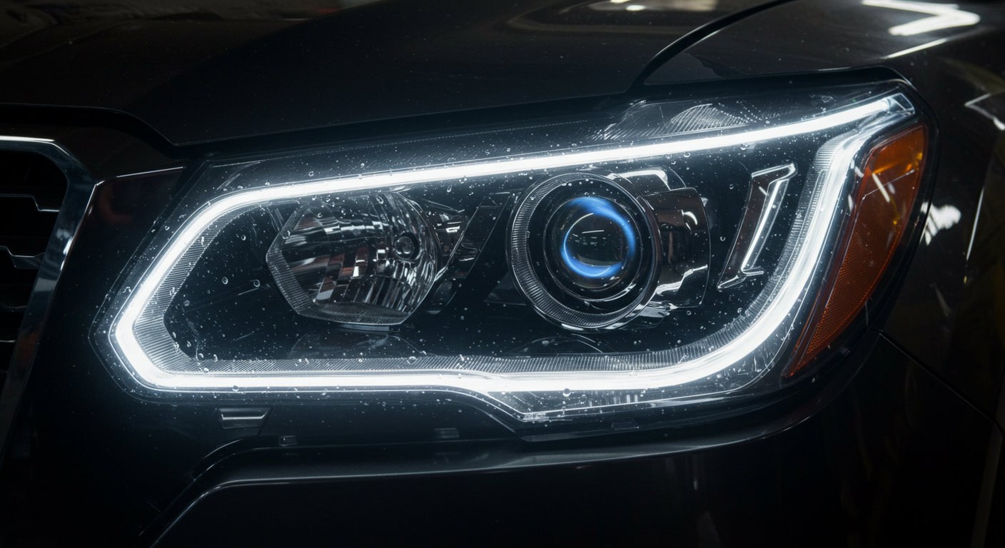 reparación luces led auto con prueba de intensidad y alineación
