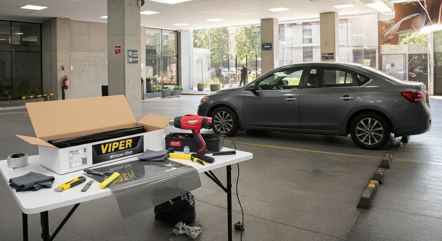 Ilustración de la estructura multicapa de la película 3M Crystalline rechazando rayos IR