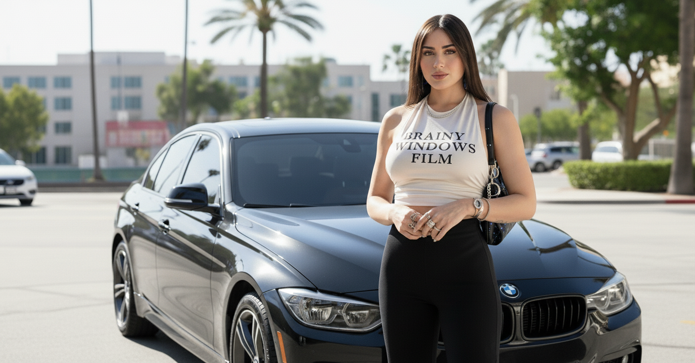 Icono de escudo protegiendo de rayos UV un vidrio de auto