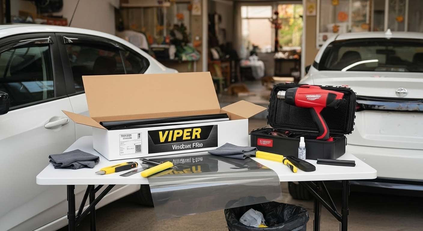 Comparativa del interior de un auto con y sin protección UV, mostrando la decoloración